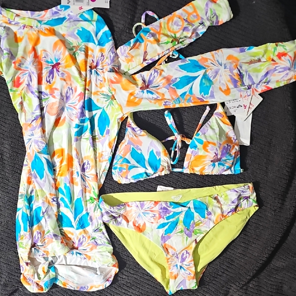 Roxy Multicolor Floral Bikini Set